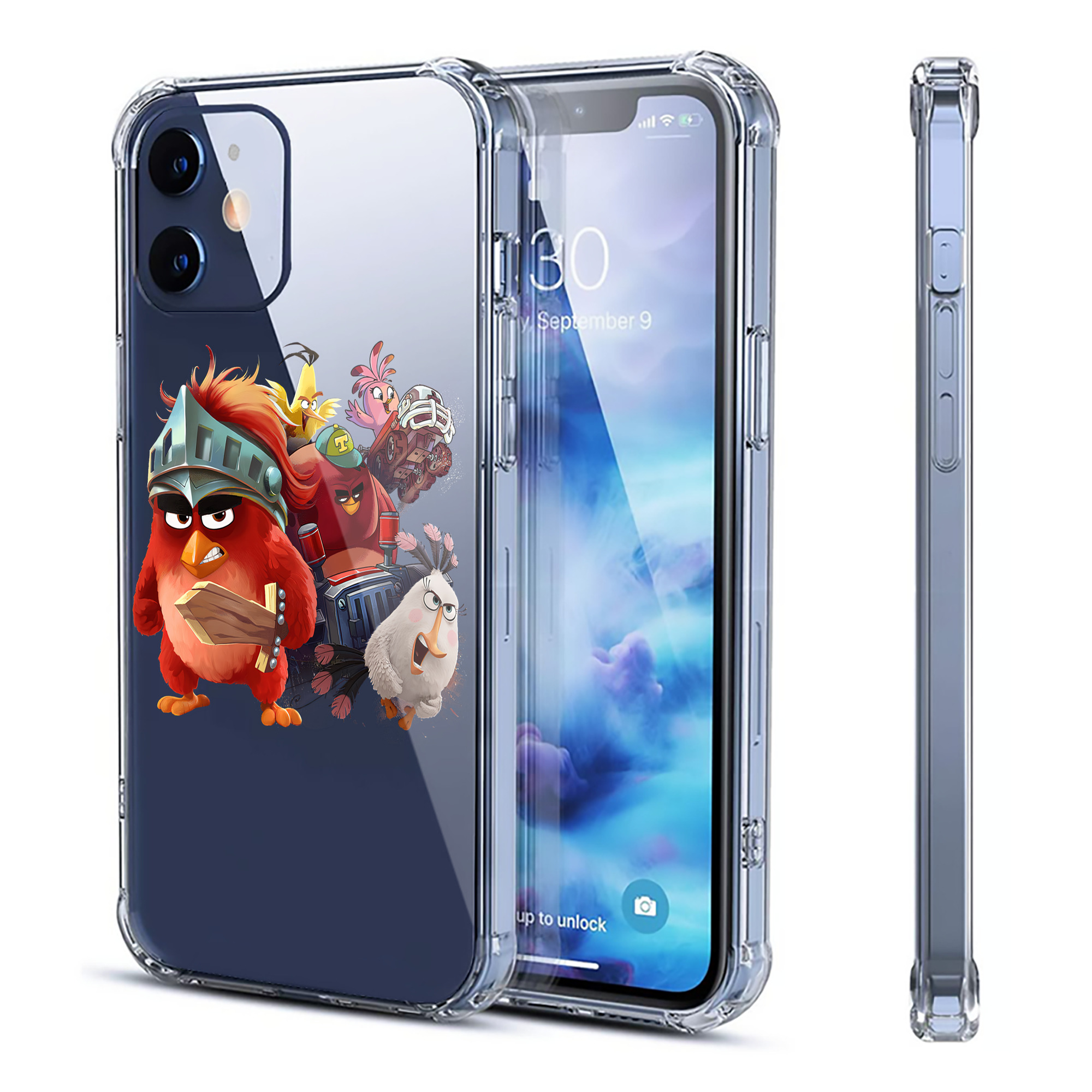 （画像用） Angry Birds アングリーバード 【iPhone 12シリーズ対応】透明スマホケース（クリアソフトケース）